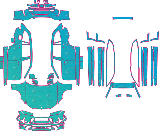 BMW Alpina B3 G21 GT (From 2025) Touring – pre-cut PPF pattern templates, instant digital download vector cut files (CDR, AI, PDF, SVG)