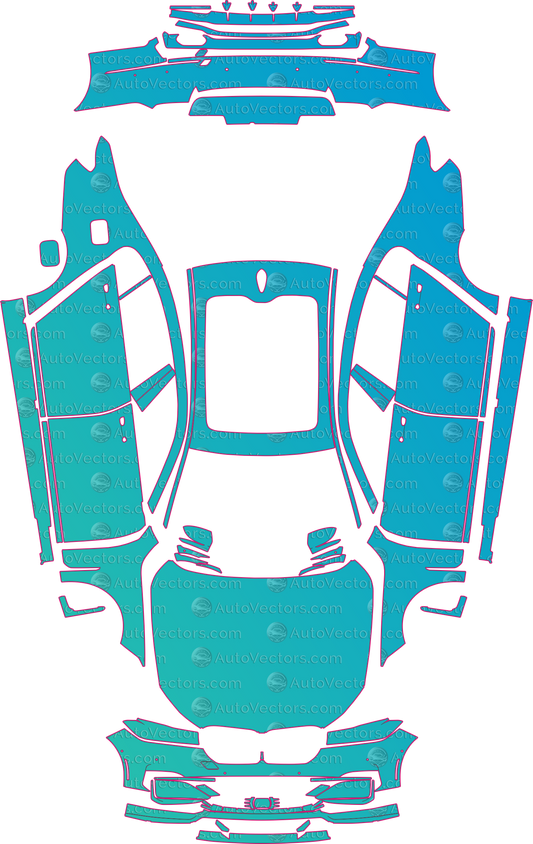 BMW Alpina B7 G12 (From 2022) Sedan – pre-cut PPF pattern templates, instant digital download vector cut files (CDR, AI, PDF, SVG)