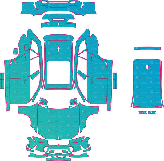 BMW Alpina D3S G21 (From 2023) Touring – pre-cut PPF pattern templates, instant digital download vector cut files (CDR, AI, PDF, SVG)