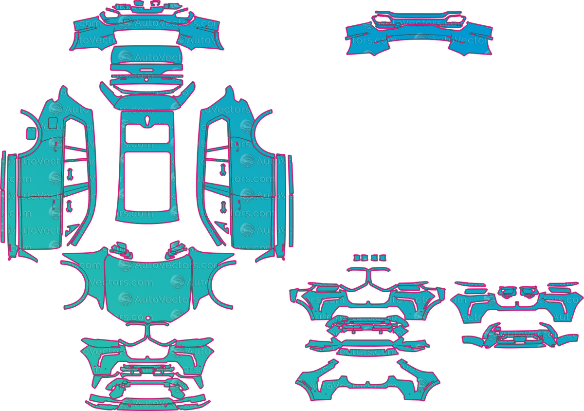 BMW Alpina XB7 G07 Base (From 2024) SUV – pre-cut PPF pattern templates, instant digital download vector cut files (CDR, AI, PDF, SVG)