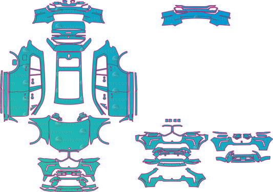 BMW Alpina XB7 G07 Base (From 2024) SUV – pre-cut PPF pattern templates, instant digital download vector cut files (CDR, AI, PDF, SVG)
