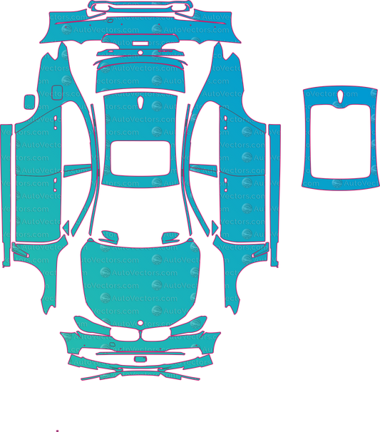 BMW B7 Alpina G12 (From 2017) Sedan – pre-cut PPF pattern templates, instant digital download vector cut files (CDR, AI, PDF, SVG)