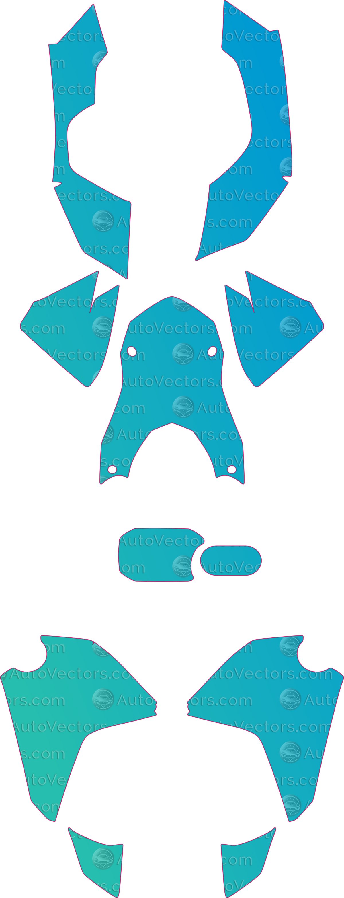 BMW F800 GS Base (From 2013) Moto – motorcycle pre-cut PPF pattern templates, instant digital download vector cut files (CDR, AI, PDF, SVG)
