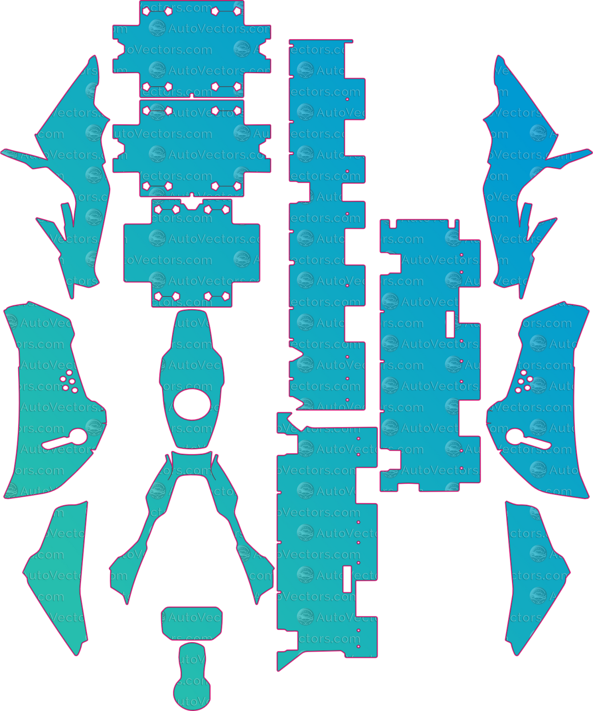 BMW F850 GS Adventure (From 2019) Moto – motorcycle pre-cut PPF pattern templates, instant digital download vector cut files (CDR, AI, PDF, SVG)