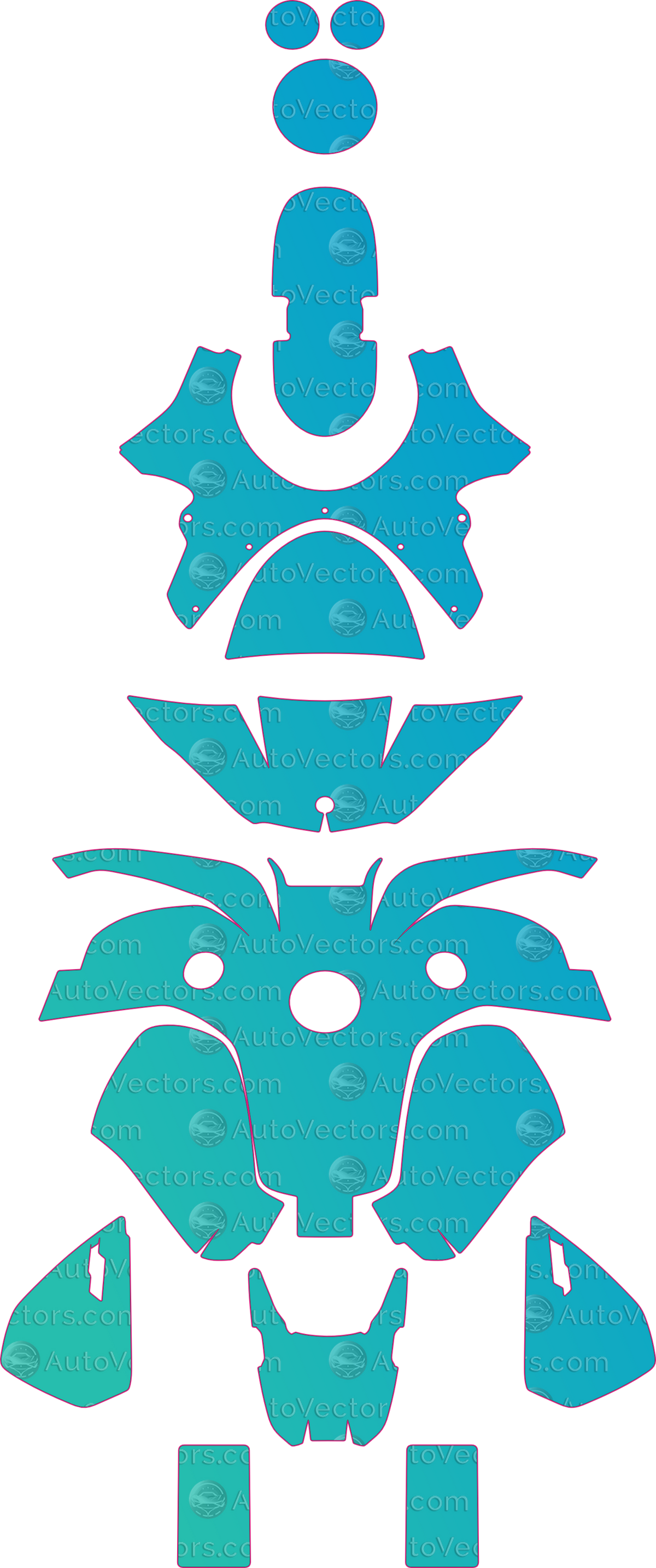 BMW Heritage R 12 S (From 2025) Moto – motorcycle pre-cut PPF pattern templates, instant digital download vector cut files (CDR, AI, PDF, SVG)