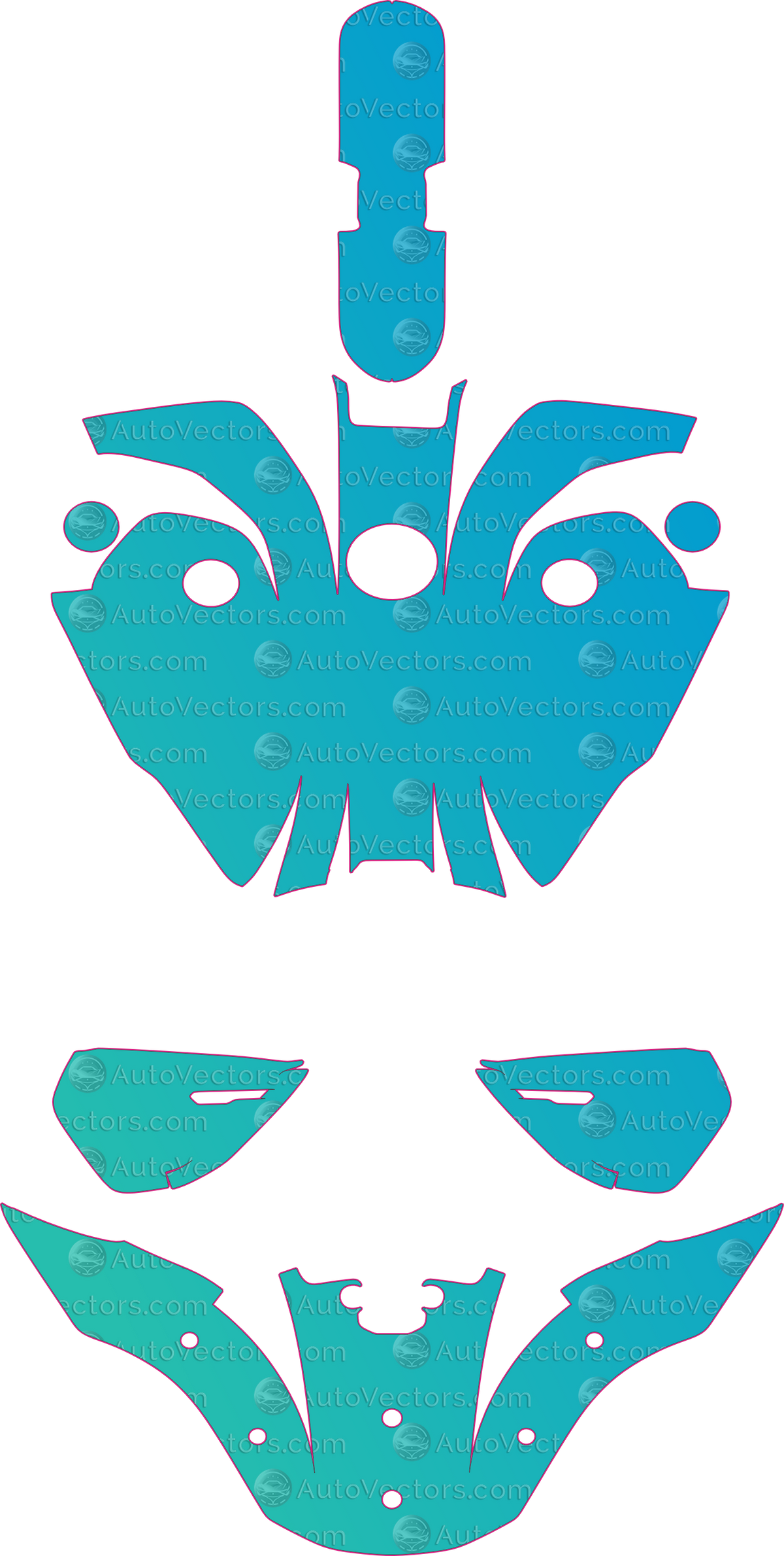 BMW Heritage R12 (From 2025) Moto – motorcycle pre-cut PPF pattern templates, instant digital download vector cut files (CDR, AI, PDF, SVG)