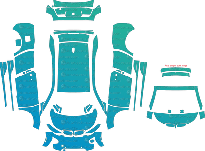 BMW i3 I01 (From 2014) Hatchback pre-cut PPF vector template download