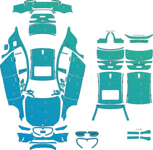 BMW i5 Base G60 (From 2024) Sedan pre-cut PPF vector template download