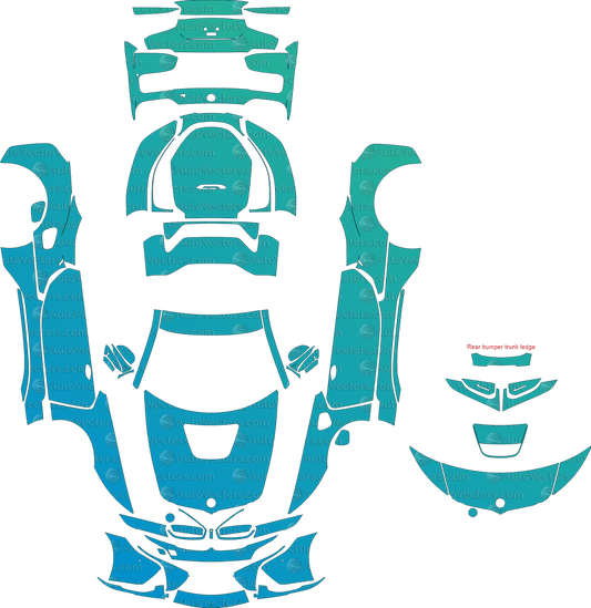 BMW i8 Base (From 2014) Coupe pre-cut PPF vector template download