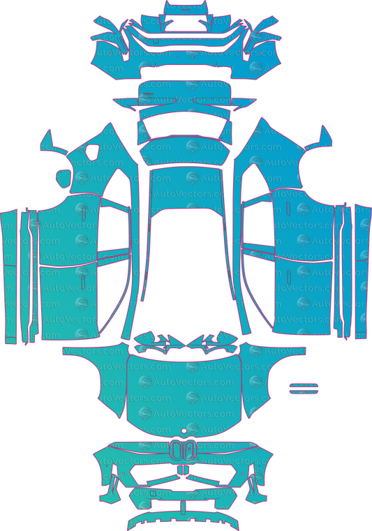 BMW iX3 NA5 M Sport (From 2026) SUV – pre-cut PPF pattern templates, instant digital download vector cut files (CDR, AI, PDF, SVG)