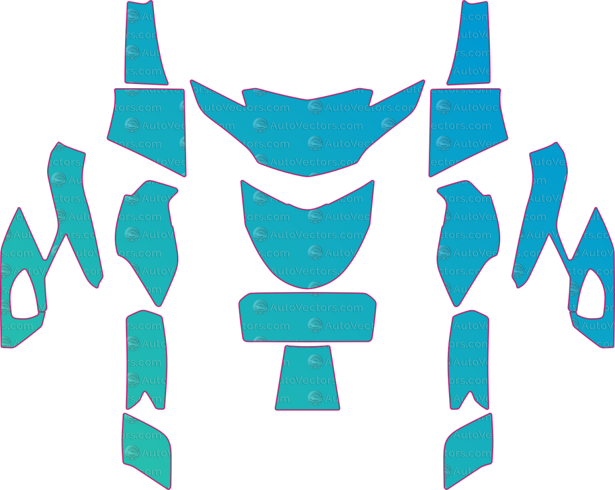 BMW K1600 B 719 Midnight Base (From 2021) Moto – motorcycle pre-cut PPF pattern templates, instant digital download vector cut files (CDR, AI, PDF, SVG)
