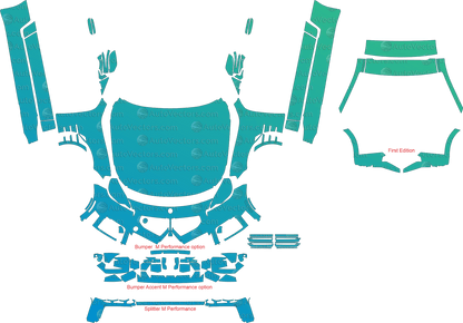 BMW M2 M performance G87 (From 2023) Coupe pre-cut PPF vector template download