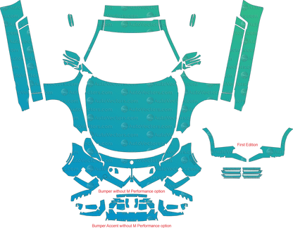 BMW M2 Standard G87 (From 2023) Coupe pre-cut PPF vector template download