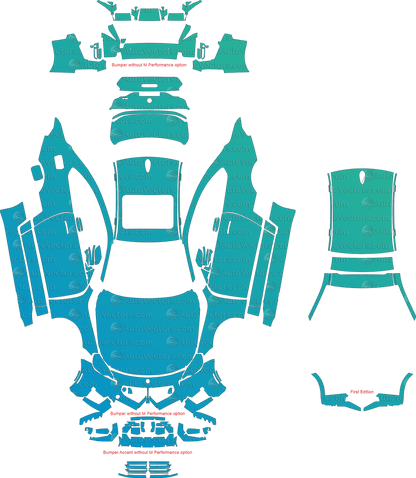 BMW M2 Standard G87 (From 2023) Coupe pre-cut PPF vector template download