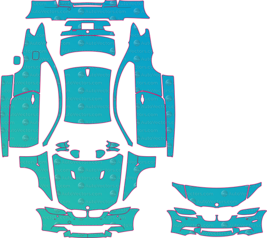 BMW M3 E92 (From 2008) Coupe – pre-cut PPF pattern templates, instant digital download vector cut files (CDR, AI, PDF, SVG)
