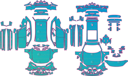 BMW M3 G81 CS Base (From 2025) Touring – pre-cut PPF pattern templates, instant digital download vector cut files (CDR, AI, PDF, SVG)