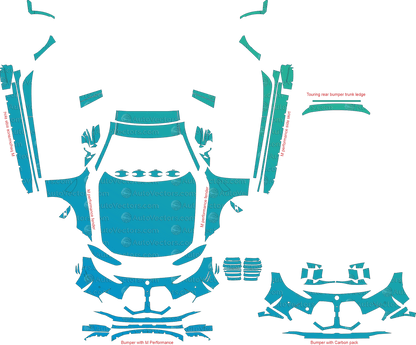 BMW M3 M Performance G81 (From 2022) Touring pre-cut PPF vector template download