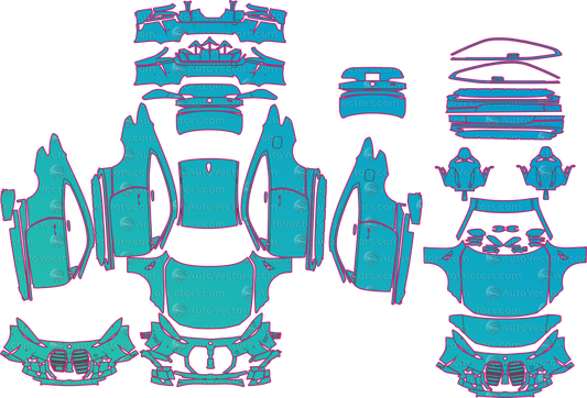 BMW M4 G82 Competition Facelift (From 2024) Coupe Pre-Cut PPF Pattern Templates – pre-cut PPF pattern templates, digital download vector files (CDR, AI, PDF, DXF, SVG)