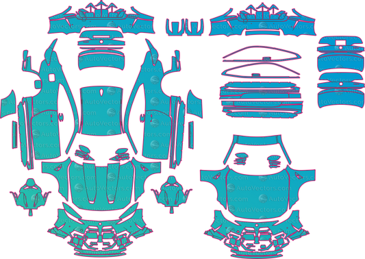 BMW M4 G82 CS Facelift (From 2025) Coupe Pre-Cut PPF Pattern Templates – pre-cut PPF pattern templates, digital download vector files (CDR, AI, PDF, DXF, SVG)