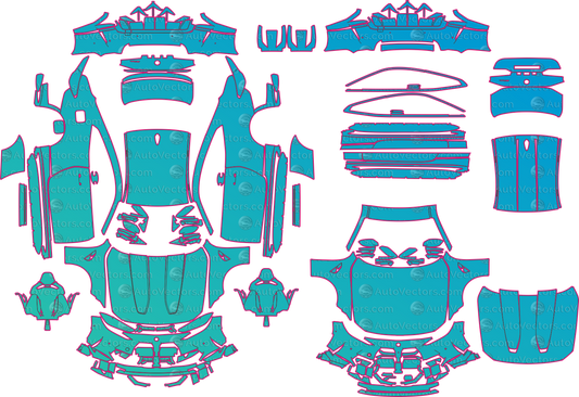 BMW M4 G82 CSL (From 2023) Coupe Pre-Cut PPF Pattern Templates – pre-cut PPF pattern templates, digital download vector files (CDR, AI, PDF, DXF, SVG)