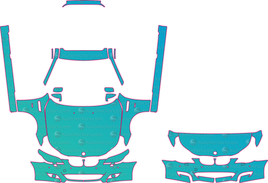 BMW M5 E60 Sedan-Wagon (From 2006) Sedan – pre-cut PPF pattern templates, instant digital download vector cut files (CDR, AI, PDF, SVG)