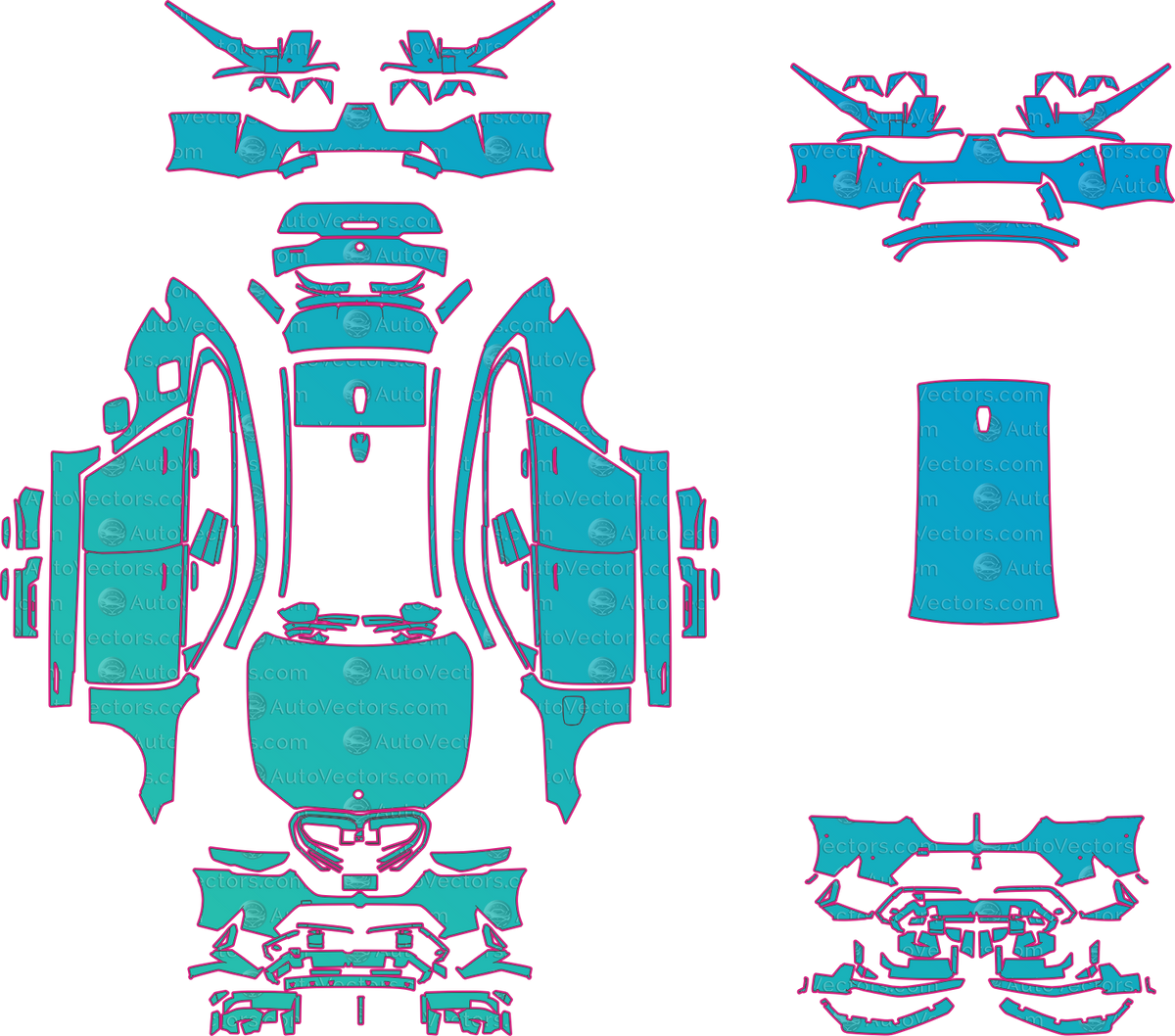 BMW M5 G99 Base (From 2025) Touring – pre-cut PPF pattern templates, instant digital download vector cut files (CDR, AI, PDF, SVG)