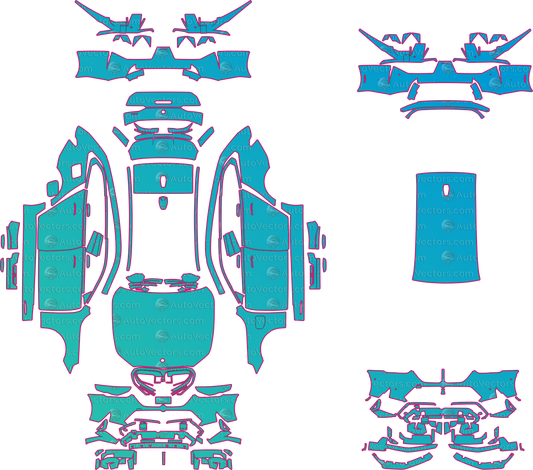 BMW M5 G99 Base (From 2025) Touring – pre-cut PPF pattern templates, instant digital download vector cut files (CDR, AI, PDF, SVG)