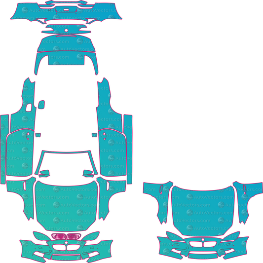 BMW M6 (From 2011) Convertible – pre-cut PPF pattern templates, instant digital download vector cut files (CDR, AI, PDF, SVG)
