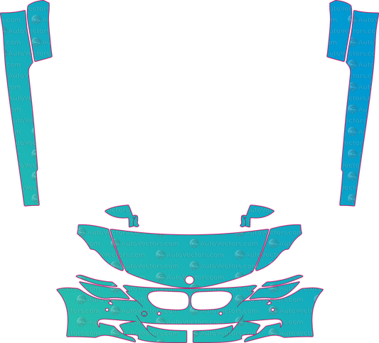 BMW M6 E63 (From 2006) Coupe – pre-cut PPF pattern templates, instant digital download vector cut files (CDR, AI, PDF, SVG)