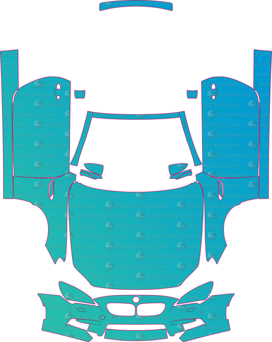 BMW M6 F13 (From 2012) Coupe – pre-cut PPF pattern templates, instant digital download vector cut files (CDR, AI, PDF, SVG)