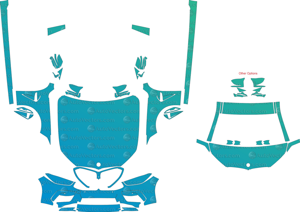 BMW M8 Competition F93 (From 2020) Gran Coupe pre-cut PPF vector template download