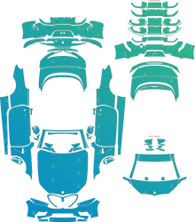 BMW M8 Competition G14 (From 2019) Convertible Pre-Cut PPF Pattern Templates