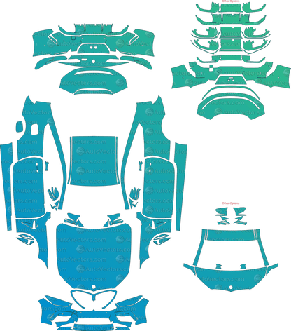 BMW M8 Competition G15 (From 2019) Coupe pre-cut PPF vector template download