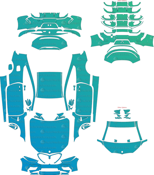 BMW M8 Competition G15 (From 2019) Coupe pre-cut PPF vector template download