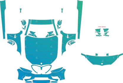 BMW M8 Competition G15 (From 2019) Coupe pre-cut PPF vector template download