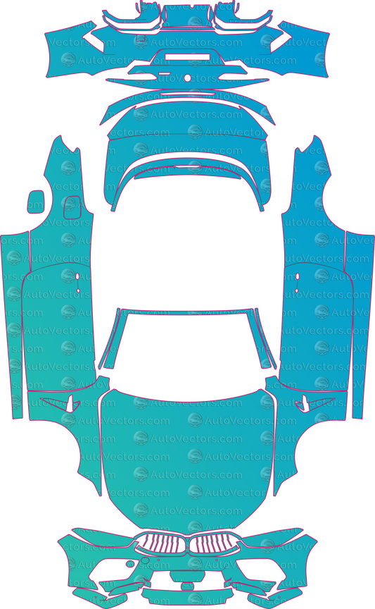 BMW M8 F91 (From 2022) Convertible – pre-cut PPF pattern templates, instant digital download vector cut files (CDR, AI, PDF, SVG)