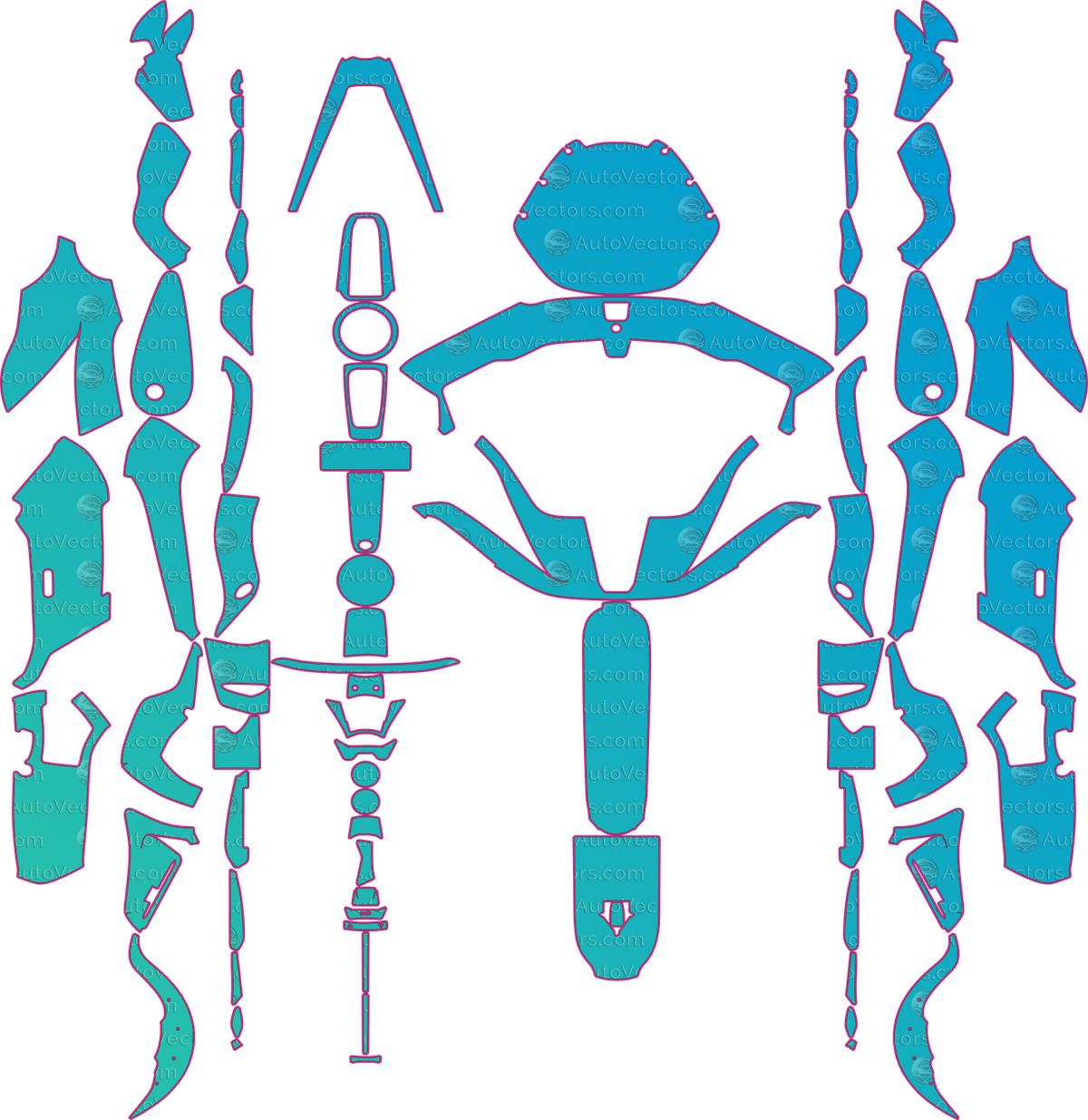 BMW R18 Base (From 2022) Moto – motorcycle pre-cut PPF pattern templates, instant digital download vector cut files (CDR, AI, PDF, SVG)