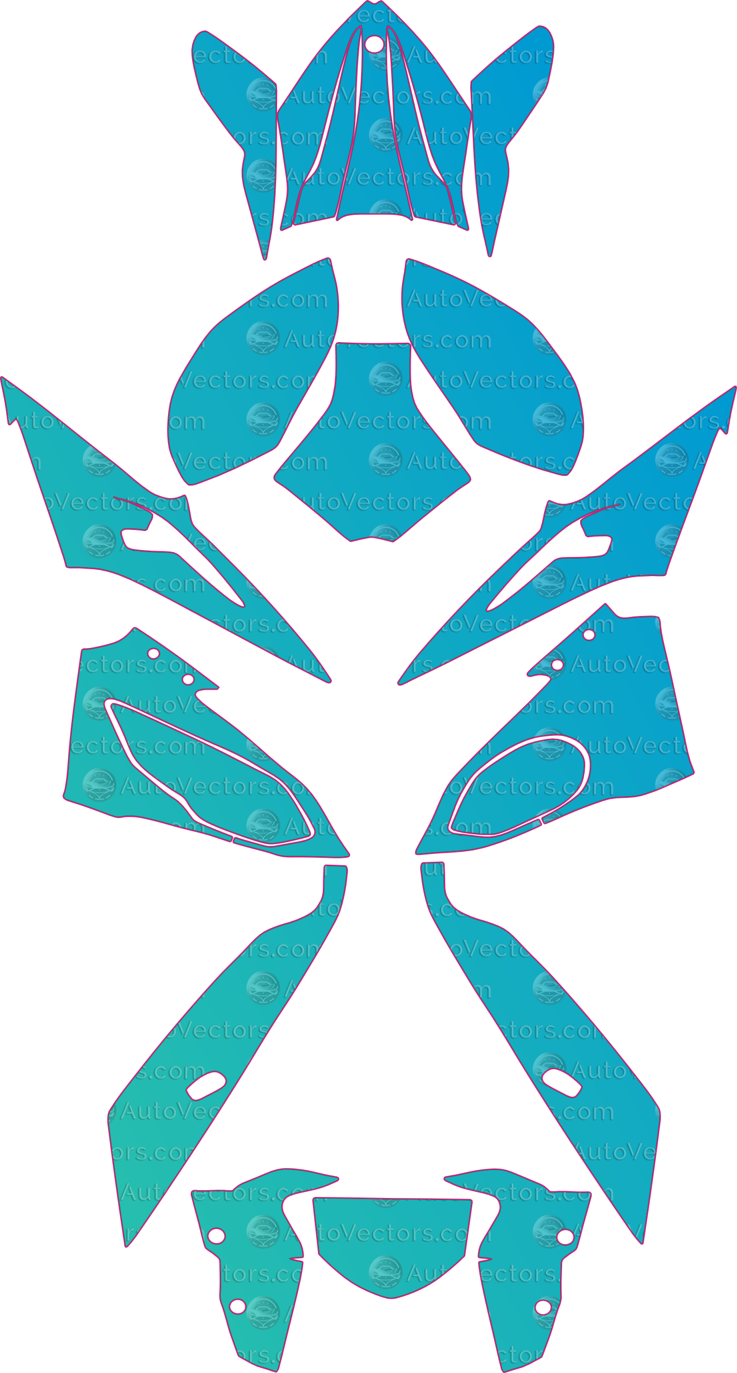 BMW S1000 RR Base (From 2015) Moto Pre-Cut PPF Templates – motorcycle pre-cut PPF pattern templates, digital download vector files (CDR, AI, PDF, DXF, SVG)