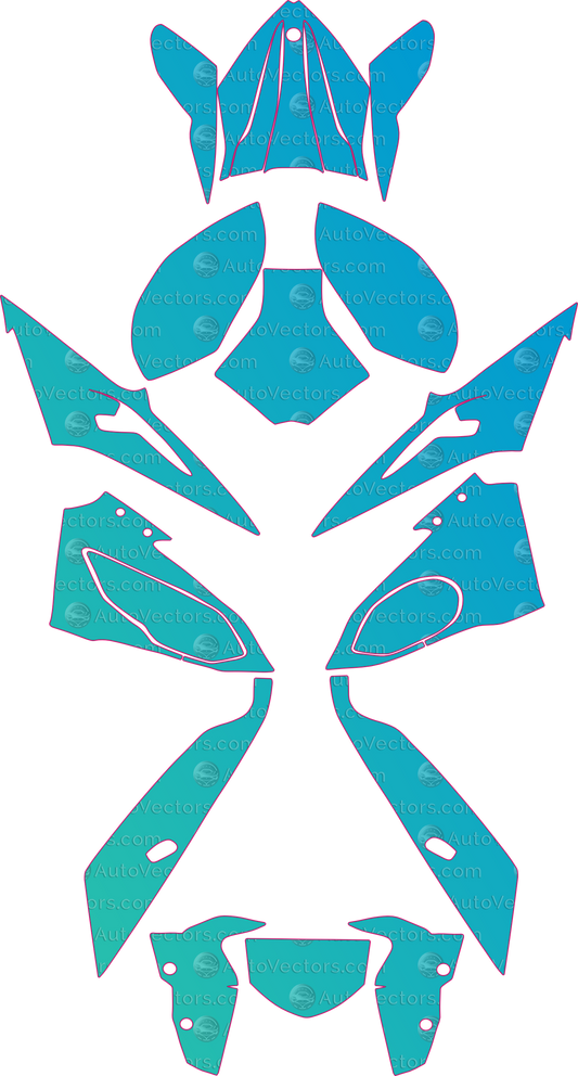 BMW S1000 RR Base (From 2015) Moto Pre-Cut PPF Templates – motorcycle pre-cut PPF pattern templates, digital download vector files (CDR, AI, PDF, DXF, SVG)