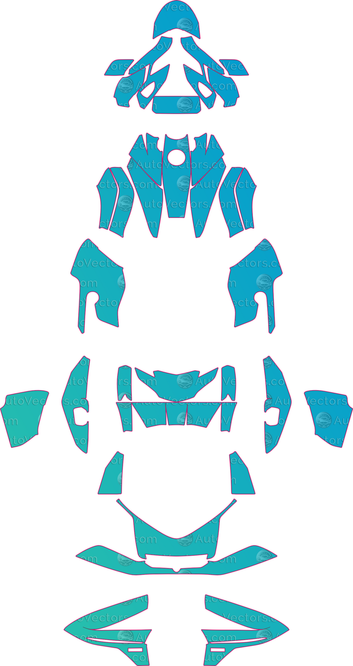 BMW Touring K 1600 GTL (From 2022) – pre-cut PPF pattern templates, instant digital download vector cut files (CDR, AI, PDF, SVG)