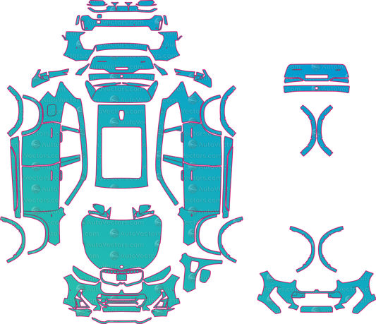 BMW X1 U11 M Sport (From 2023) SUV – pre-cut PPF pattern templates, instant digital download vector cut files (CDR, AI, PDF, SVG)