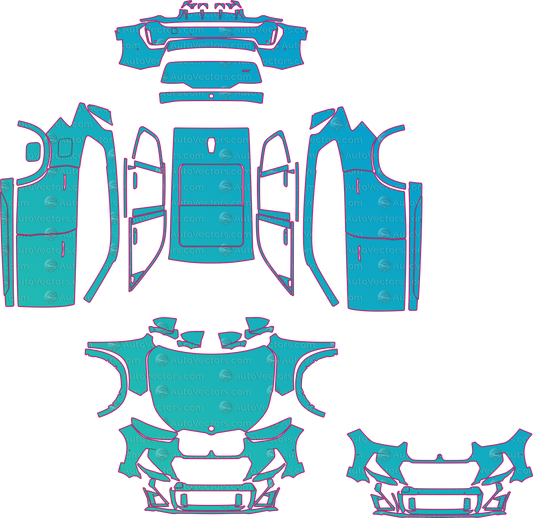 BMW X1 U11 M35i (From 2024) SUV – pre-cut PPF pattern templates, instant digital download vector cut files (CDR, AI, PDF, SVG)