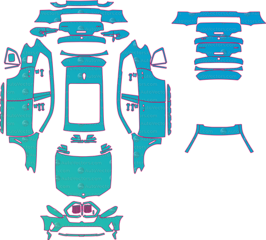 BMW X3 Base (From 2022) SUV pre-cut PPF pattern layout