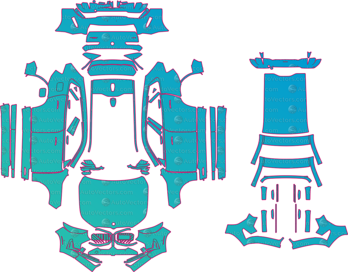 BMW X3 M Sport (From 2025) SUV pre-cut PPF pattern layout