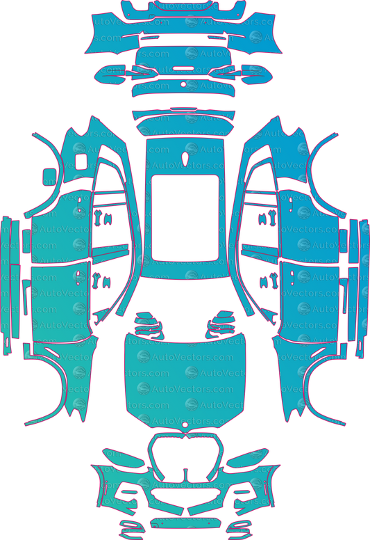 BMW X3 M40I (From 2017) SUV pre-cut PPF pattern layout