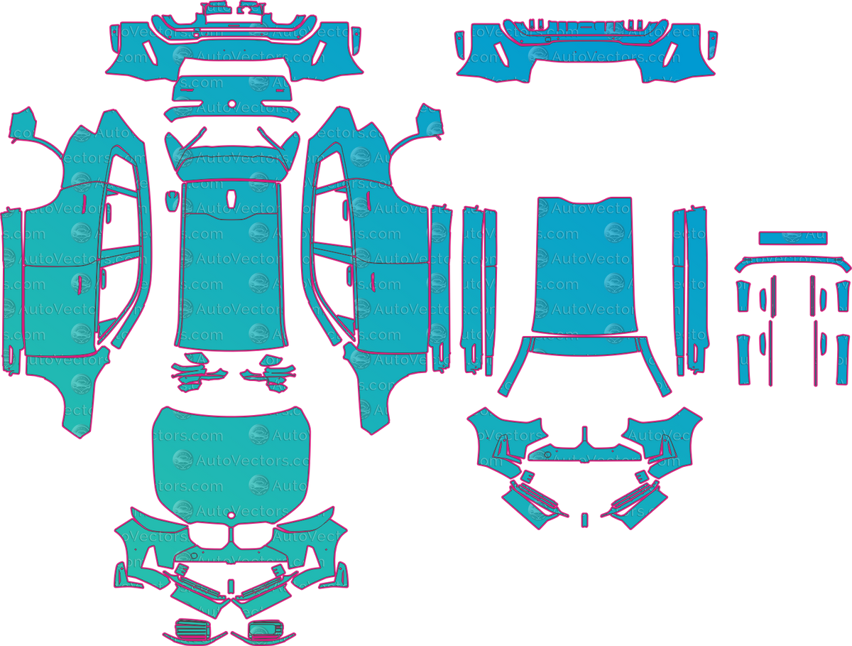 BMW X3 M50 (From 2025) SUV pre-cut PPF pattern layout