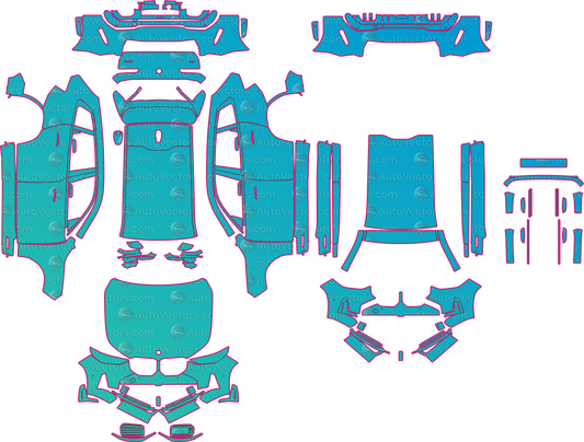 BMW X3 M50 (From 2025) SUV pre-cut PPF pattern layout