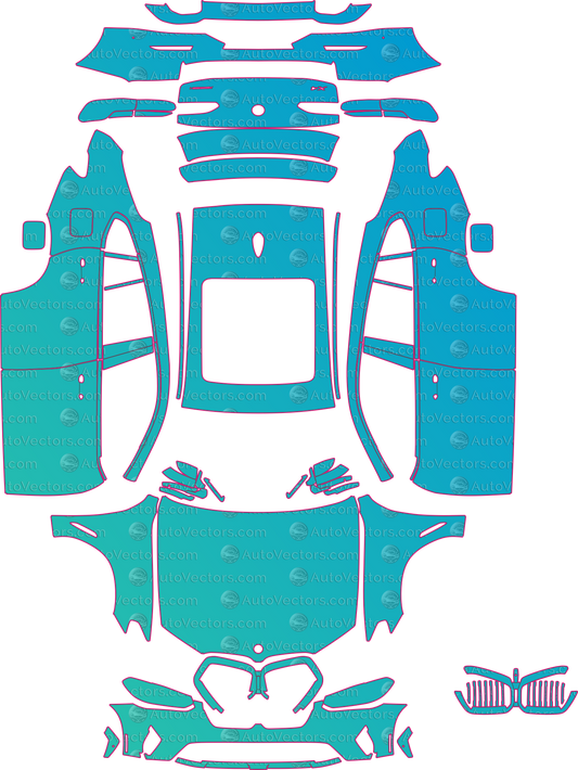 BMW X4 G02 Base (From 2022) SUV – pre-cut PPF pattern templates, instant digital download vector cut files (CDR, AI, PDF, SVG)