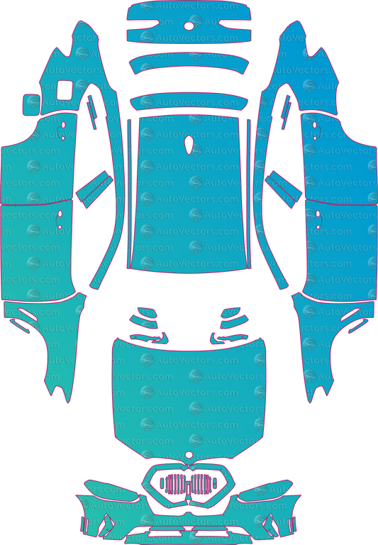 BMW X4 G02 XLine (From 2022) SUV – pre-cut PPF pattern templates, instant digital download vector cut files (CDR, AI, PDF, SVG)