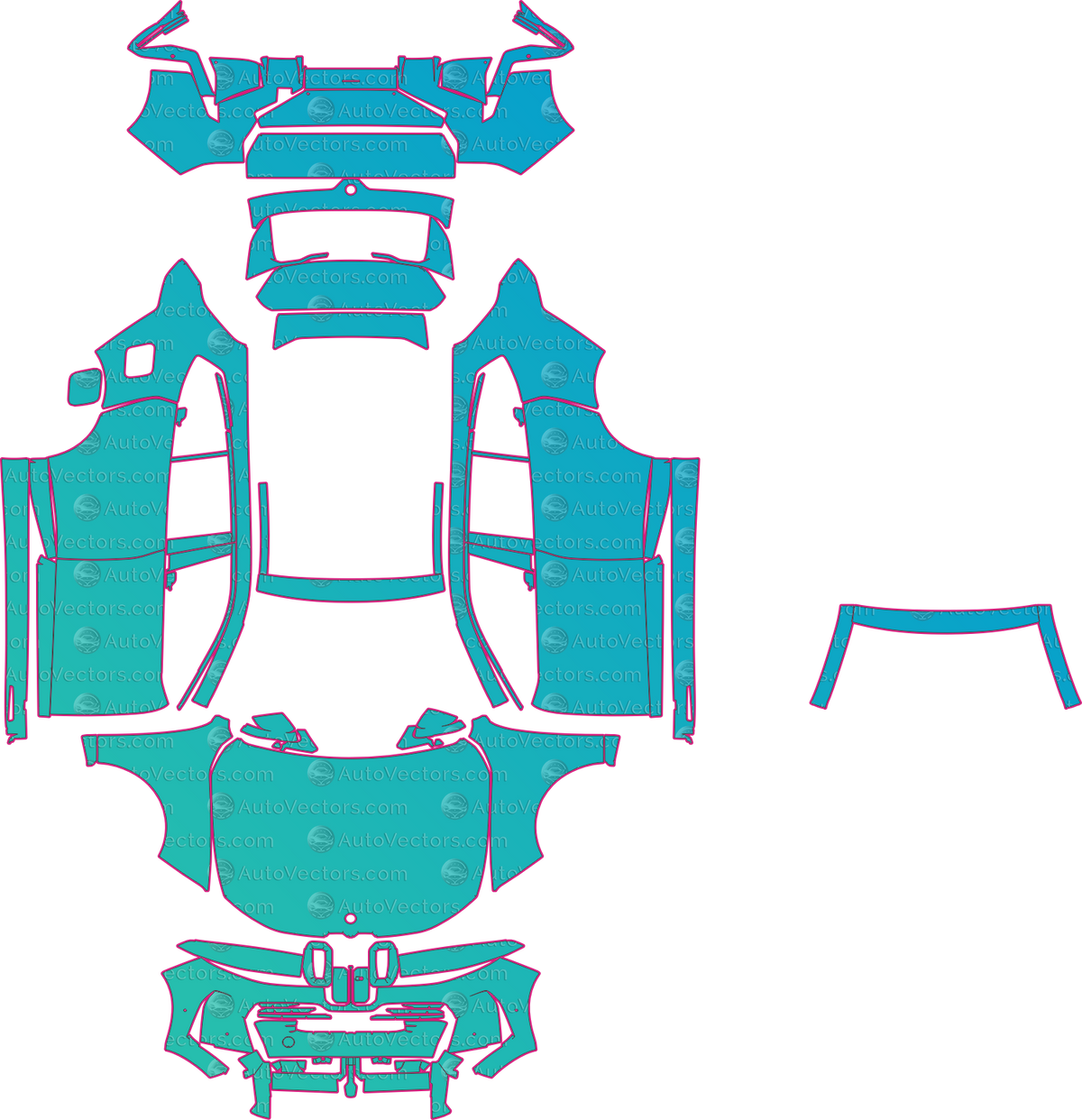 BMW X5 (From 2027) SUV pre-cut PPF pattern layout